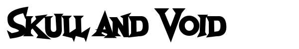 Skull and Void font preview